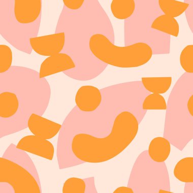 dağınık şekiller sarı ve bej, basit vektör illüstrasyonu 