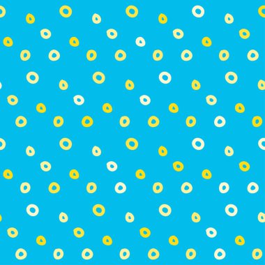 Doodle daire Dikişsiz desen arka plan. 