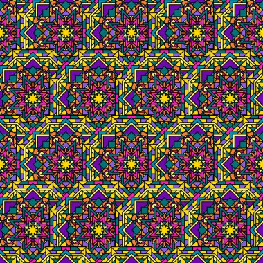 Elle çizilmiş oryantal süs etnik dantel yuvarlak mandala sorunsuz