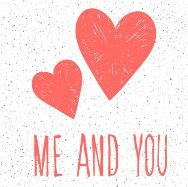 Soyut çocukça pembe kalp deseni için tasarım t-shirt, düğün