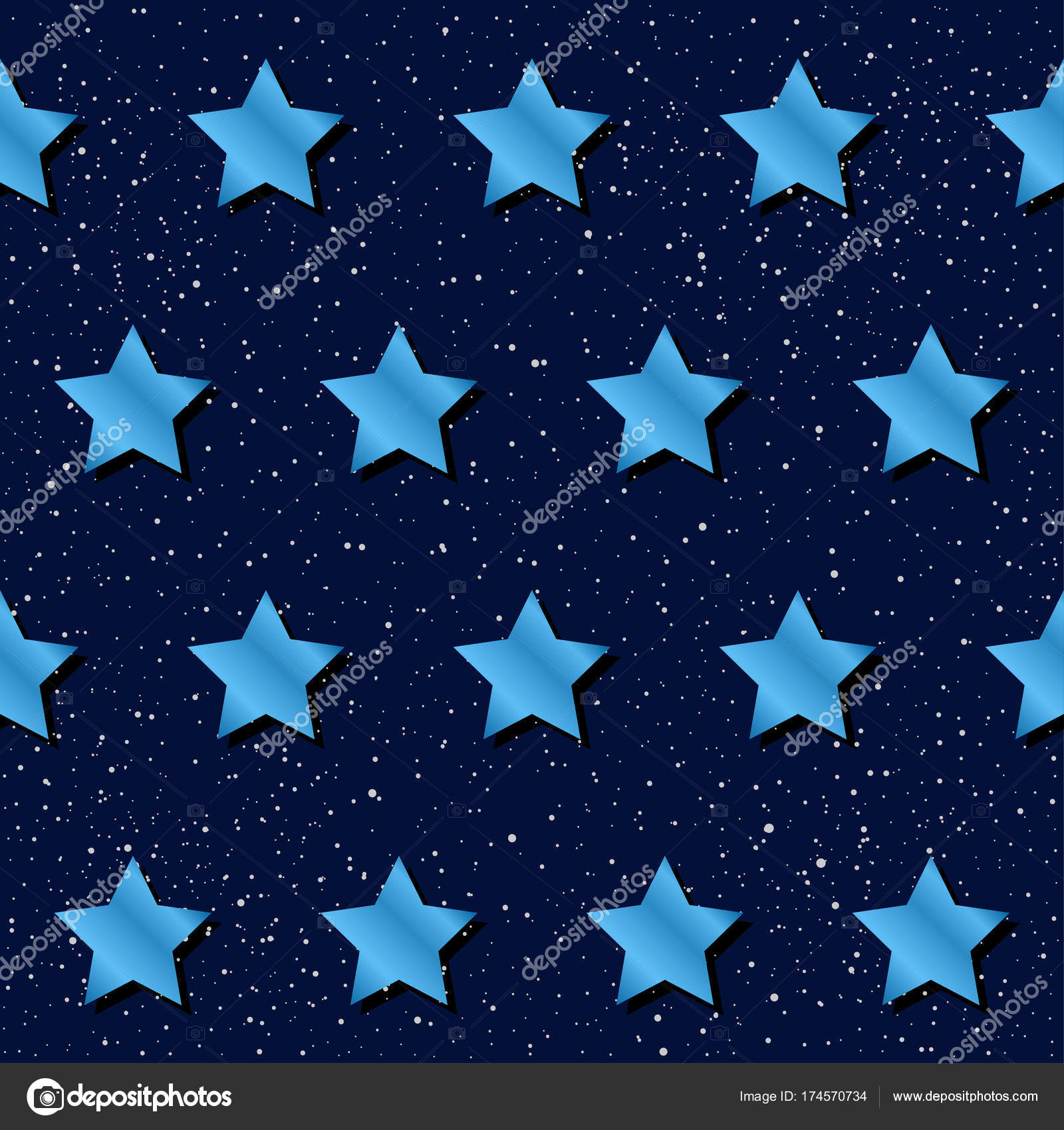 Degradado azul abstracto de colores estrellas fondo