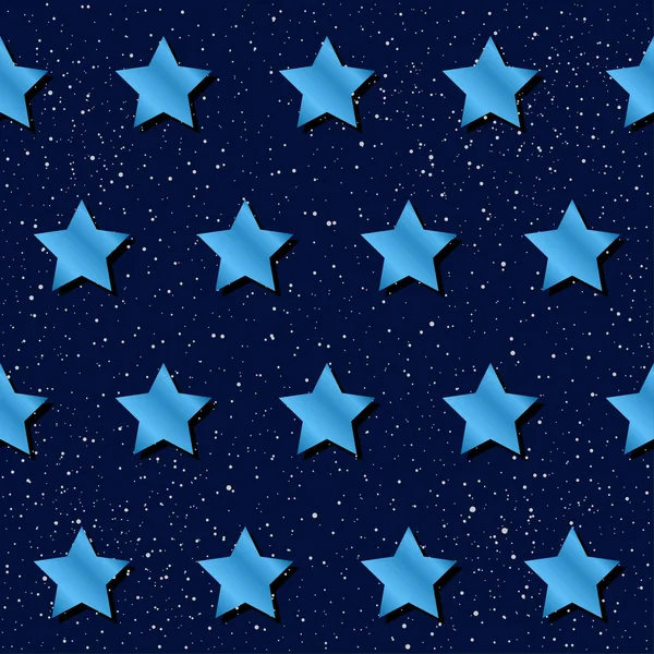 Abstrakcja Niebieski gradient kolorowe tło wzór gwiazdek bez szwu. — Wektor stockowy