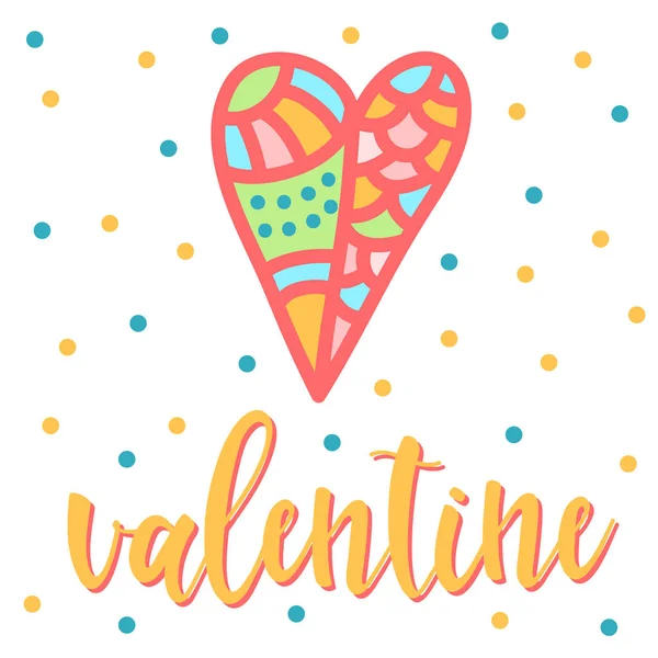 День Святого Валентина Фон Abstract Doodle Romantic Illustration Design Valentine — стоковый вектор