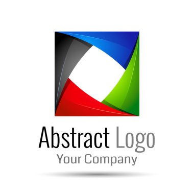 Soyut simgesi şerit renkli vektör öğesi şekli vektör tasarımı 3d ses Logo Tasarım Kurumsal Kimlik