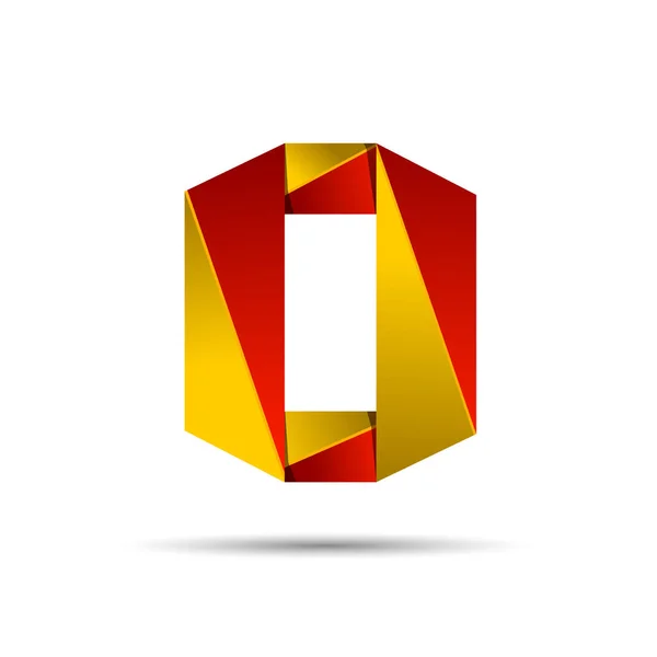 Anzahl Null 0 Icon Design Template Elemente 3D-Logo. rot und gold glänzend. Vektor-Design-Template-Elemente für Anwendung oder Unternehmen. — Stockvektor