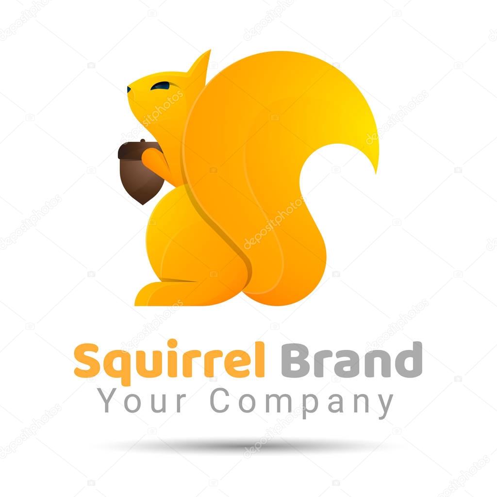 Squirrel Volume Logo Colorful 3d Vector Design Corporate identity