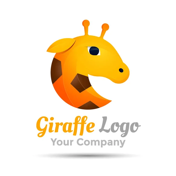 Żyrafa udać wektora kolorowe 3d głośność Logo Design Corporate identity — Wektor stockowy