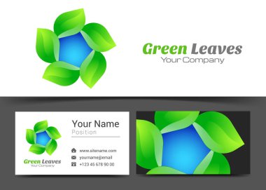 Mimari doğal organik ürün etiketleme geri dönüşüm yaprak Kurumsal Logo kartvizit işareti şablon. Yaratıcı tasarım renkli Logo görsel kimlik kompozisyon çok renkli öğesi