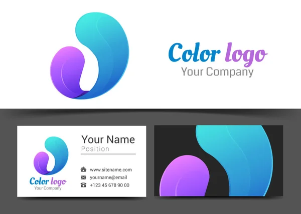 U Carta logotipo corporativo e modelo de sinal de cartão de visita. Design Criativo com Logotipo Colorido Identidade Visual Composição Feito de Elemento Multicolorido. Ilustração vetorial — Vetor de Stock