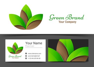 yaprak, spa sembolü. Kurumsal Logo ve kartvizit şablonu oturum açın. Yaratıcı tasarım ile çok renkli unsuru yapılan renkli Logo iş görsel kimlik oluşturma. Vektör çizim