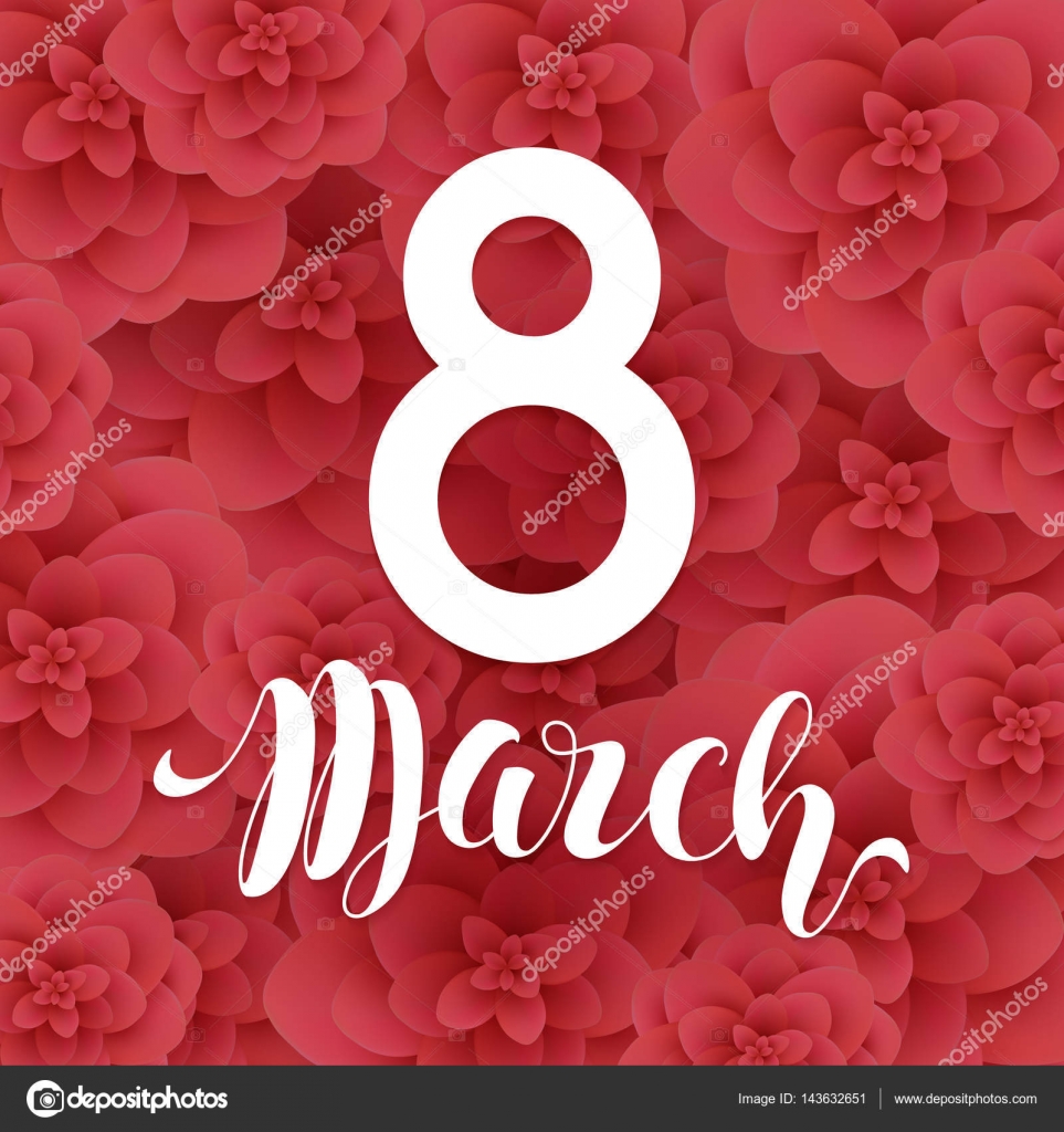 8 März Schönen Muttertag Glückliche Frauen Tag Rosa