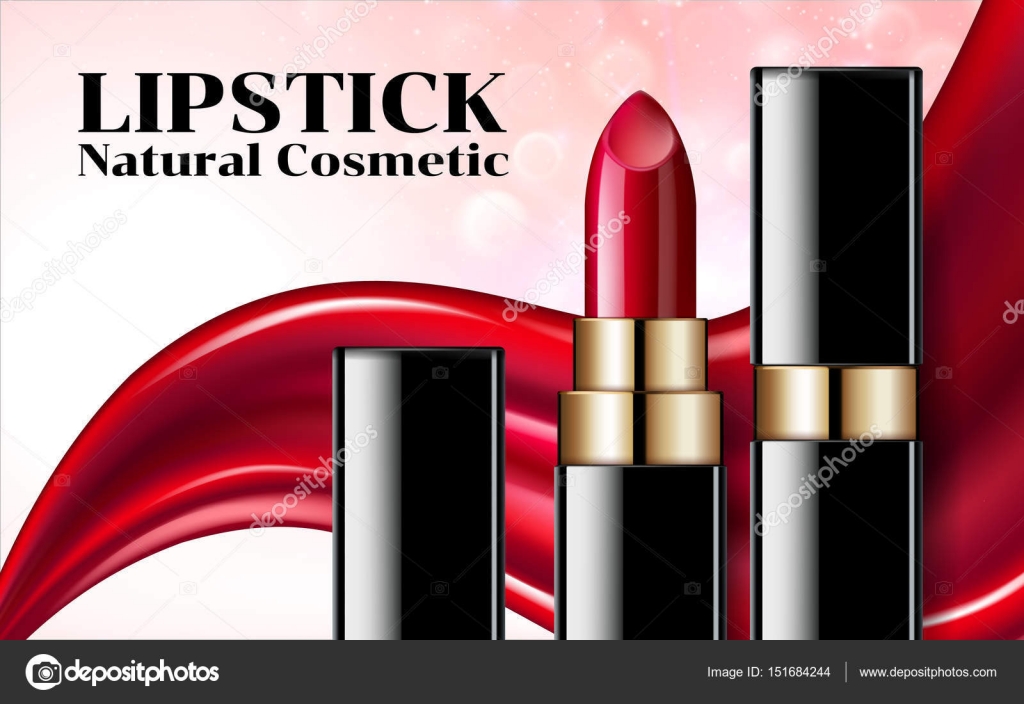 Glamorous Fashion lipstick ads elegant liquid flowing lipsticks