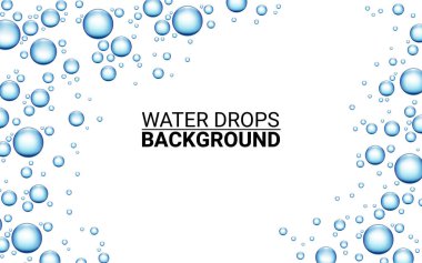 su cam etkisi gerçekçi tasarım öğeleri bırakır. Vektör çizim Modern mavi arka plan