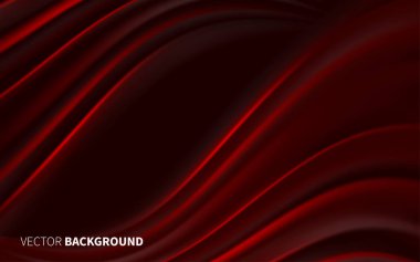 Sevgililer günü kartı afiş küresel sevgi günü için güzel kırmızı Tekstil ipek. Vektör çizim arka plan