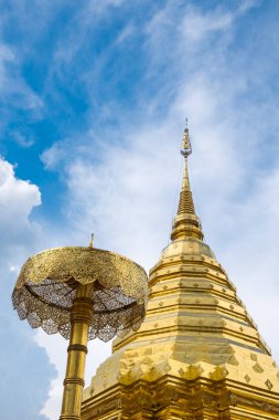 Chiang Mai, Tayland 'da Wat Phra' nın altın pagoda 'sı..