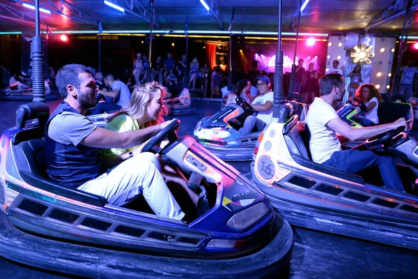 People at bumper cars
