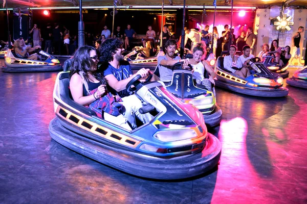 People at bumper cars