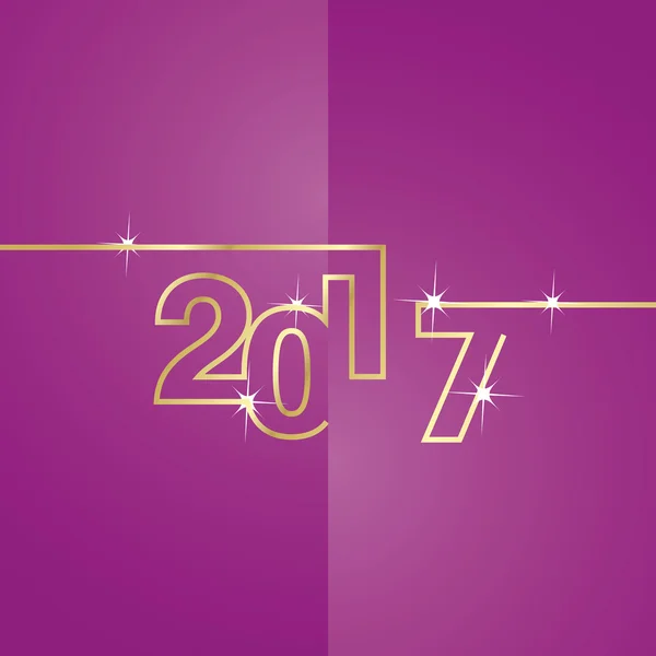 2017 gold line purple background vector