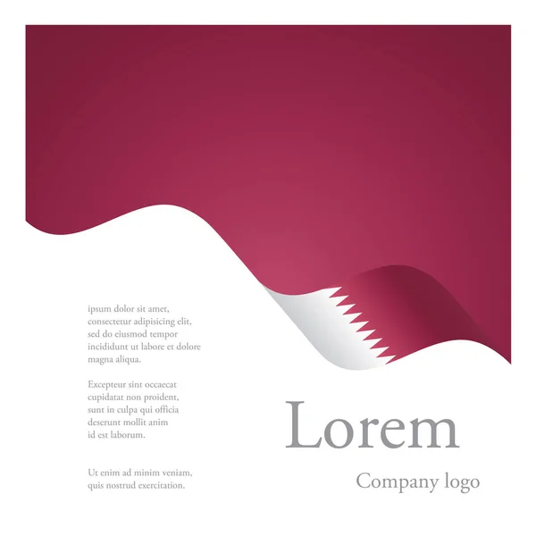 Nova brochura design abstrato padrão único modular de fita de bandeira ondulada do Qatar —  Vetores de Stock