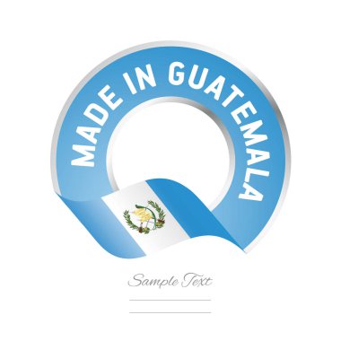 Guatemala bayrağı mavi renk etiket logo simge yapılan