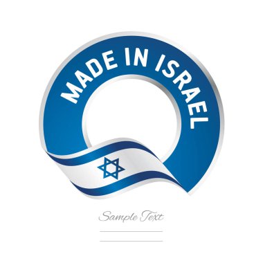 İsrail bayrağı mavi renk etiket logo simge yapılan
