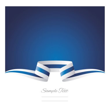 Arka plan beyaz mavi bayrak şerit