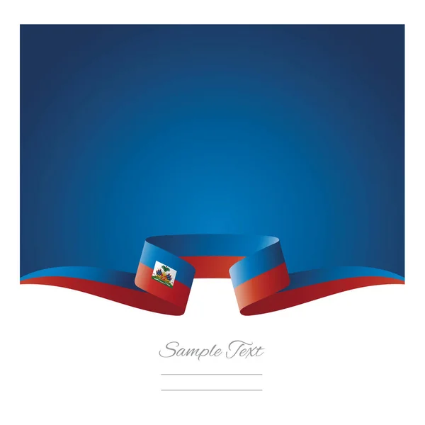 Abstracte achtergrond Haïti vlag lint — Stockvector