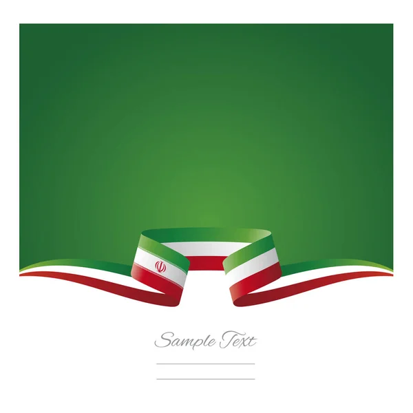 抽象的な背景イラン国旗リボン — ストックベクタ