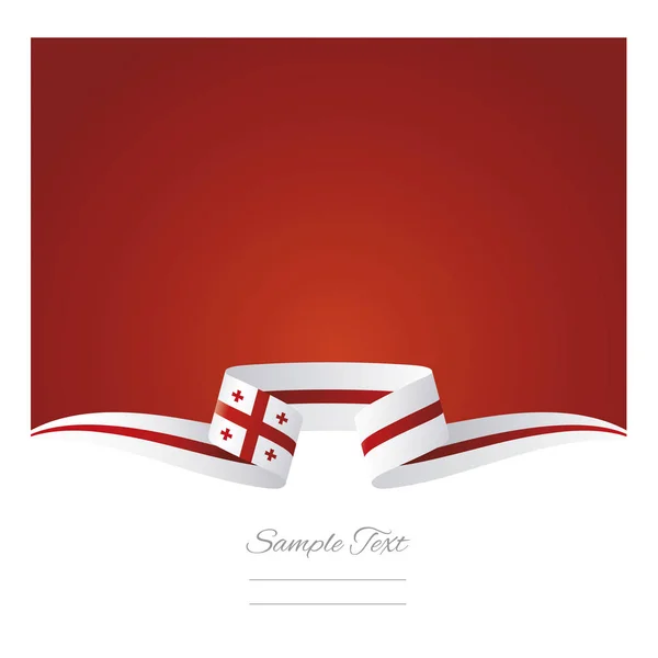 Abstracte achtergrond Georgië vlag lint — Stockvector