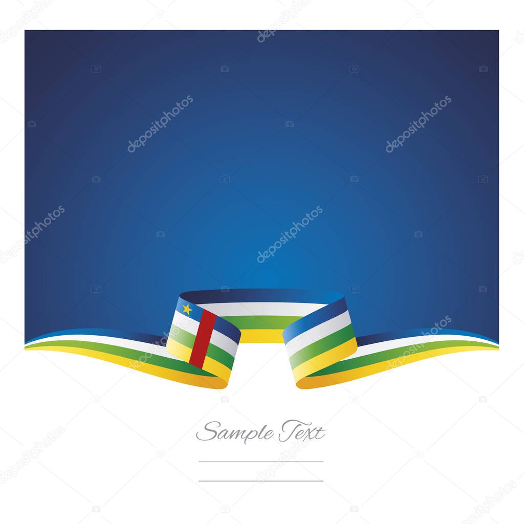 Abstract background Central African Republic flag ribbon