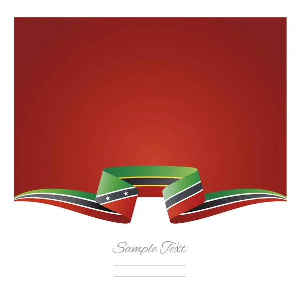 Abstracte achtergrond Saint Kitts en Nevis vlag lint — Stockvector