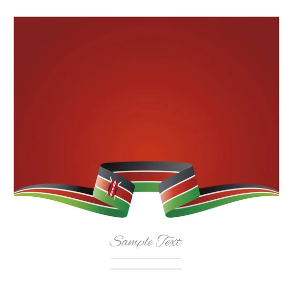 Abstract background Kenya flag ribbon — Stock Vector