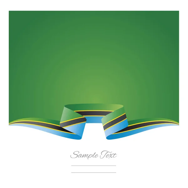 Arka plan Tanzanya bayrak şerit — Stok Vektör