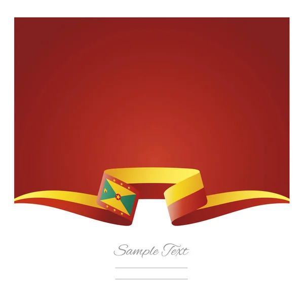 抽象的な背景グレナダ国旗リボン — ストックベクタ