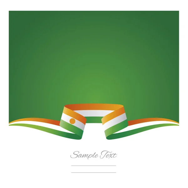 Abstract background Niger flag ribbon — Stock Vector