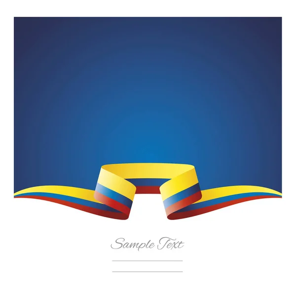 Abstracte achtergrond Colombia vlag lint — Stockvector
