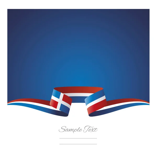ドミニカ共和国旗リボンの抽象的な背景 — ストックベクタ