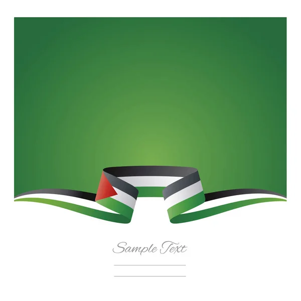 Fondo abstracto Cinta de bandera de Palestina — Archivo Imágenes Vectoriales