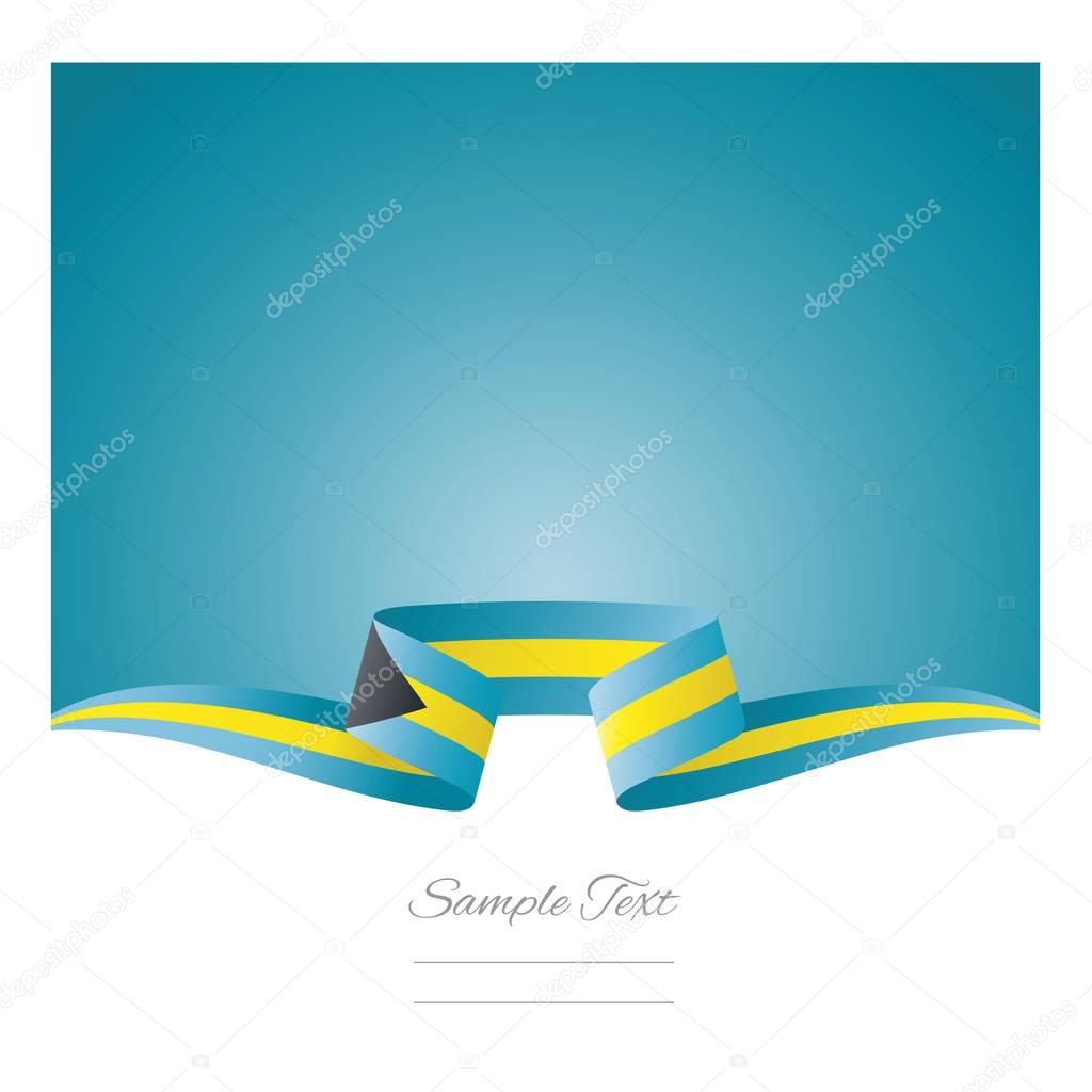 Abstract background Bahamas flag ribbon