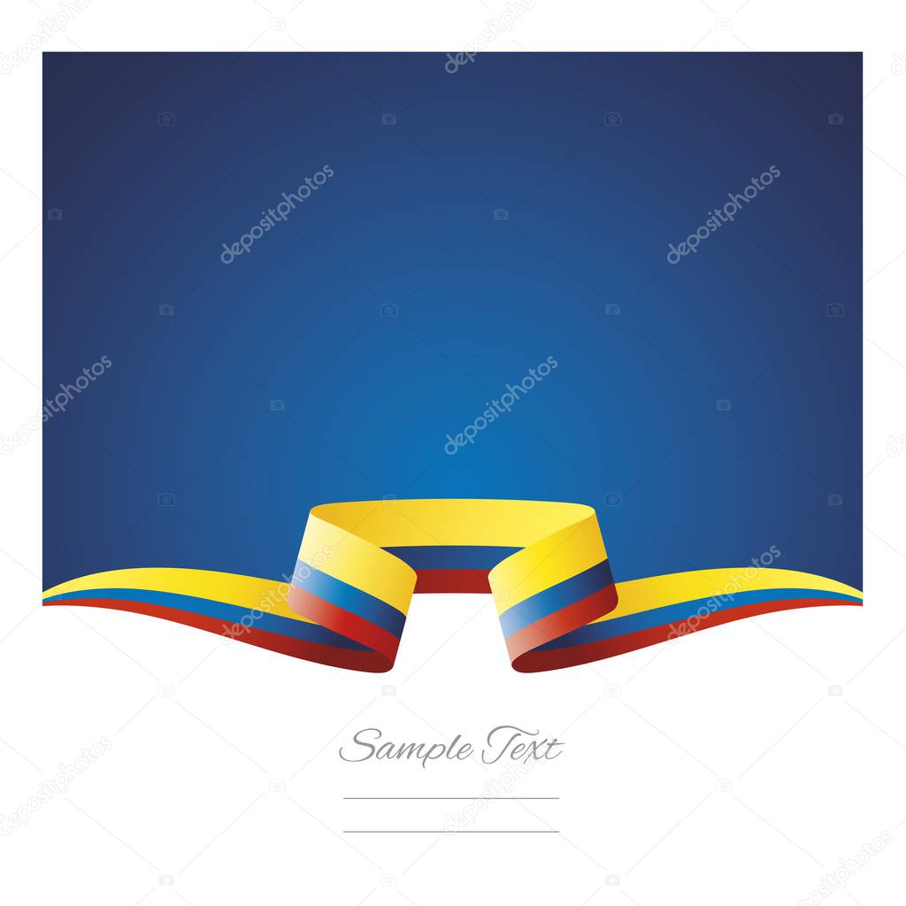 Abstract background Colombia flag ribbon