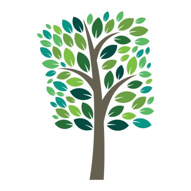 Stilize vektör ağaç logo simge