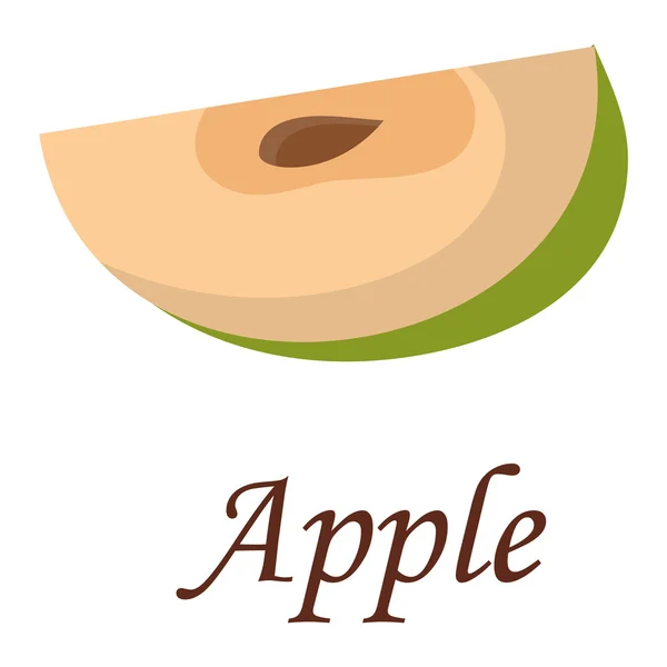 Vettore fetta di mela — Vettoriale Stock