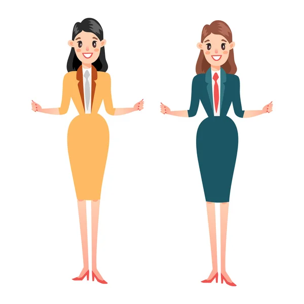 Business woman silhouette — Stock Vector