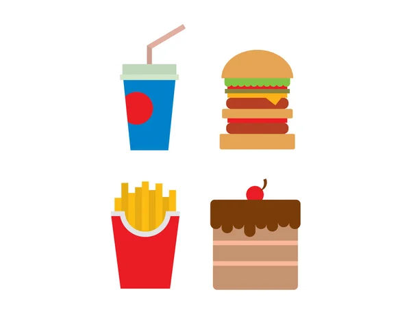 Hamburger Fast-Food-Vektor. — Stockvektor