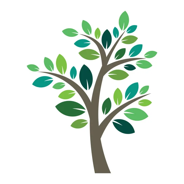 Icona del logo dell'albero vettoriale stilizzato — Vettoriale Stock