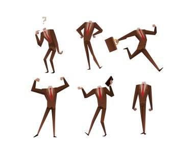 İşadamı yok baş vektör çizim ile