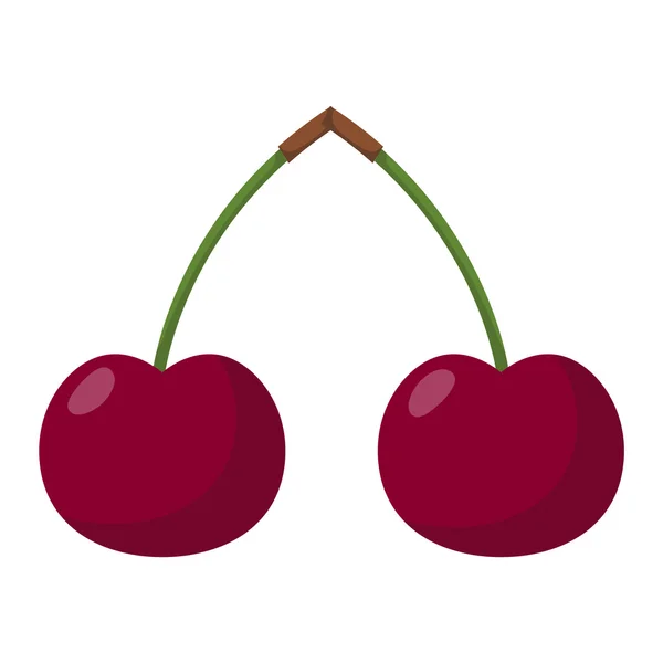 Cherry pár vektorový illstration. — Stockový vektor