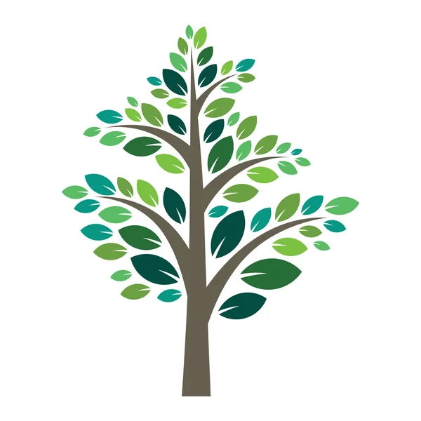 Stylized vector tree logo icon — Stock Vector