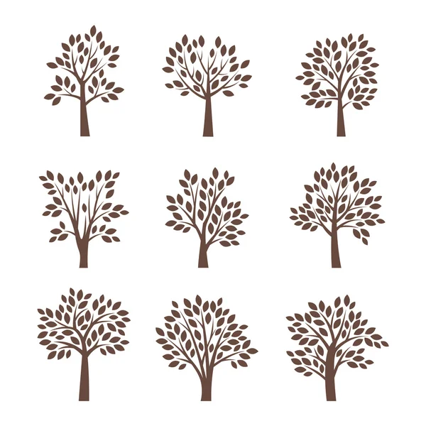 Stylized vector tree logo icon — Stock Vector