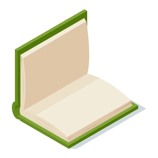 Icono de libro isométrico vector ilustración . — Vector de stock